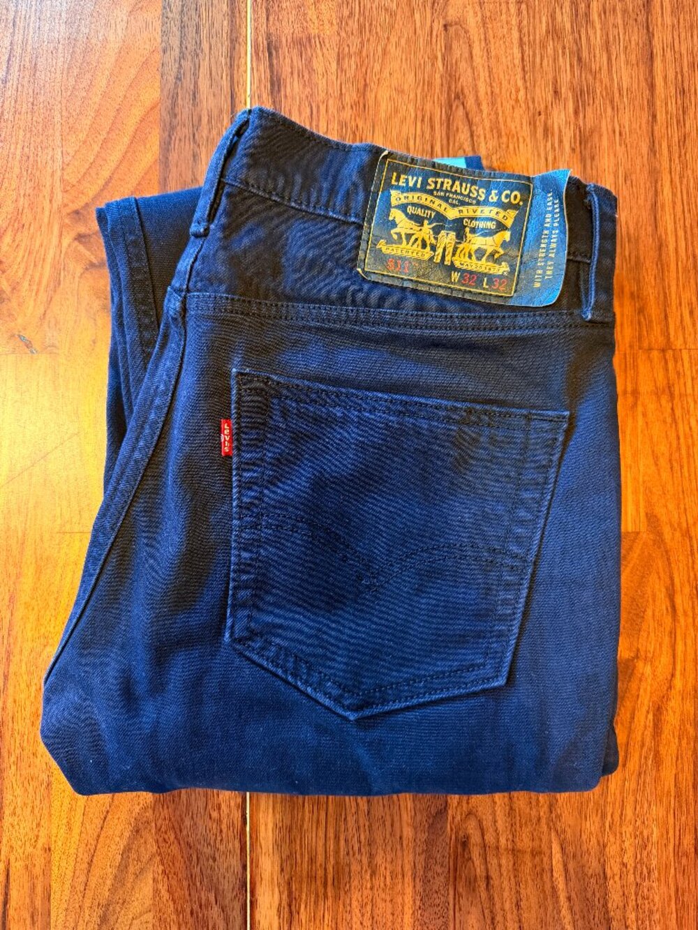 Levi's 511 Slim Fit Jeans Navy Blue 32x32 Red Tab Five-Pocket